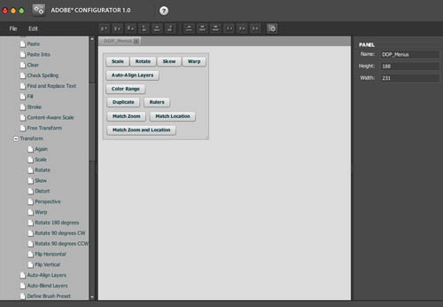 Adobe Configurator screenshot Adobe Configurator screenshot